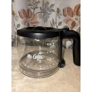 Mr. Coffee Glass Pot Carafe Replacement Decanter 5 Cup Black Lid and Handle